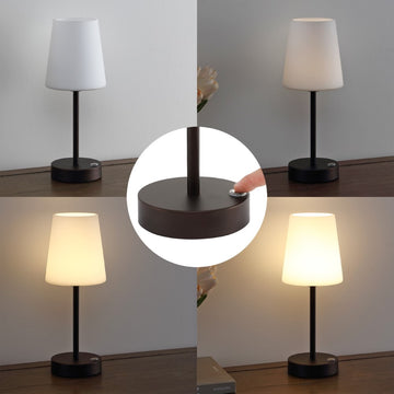 Carson 12.75" Modern Minimalist Iron Rechargeable Integrated LED Table Lamp - JONATHAN Y
